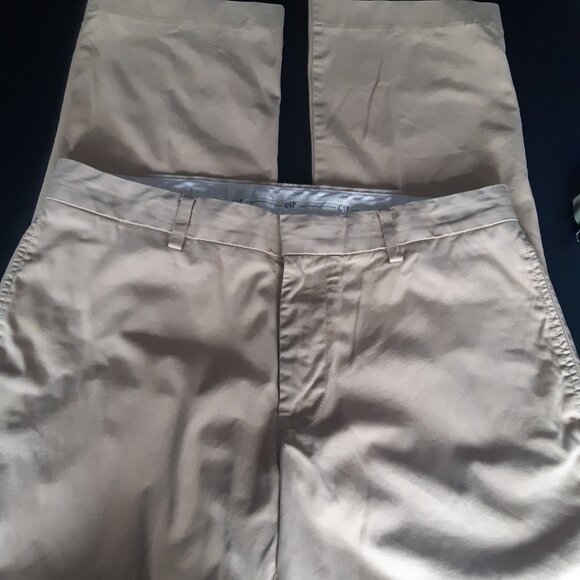 GAP 34x30 Slim Fit Light Tan Colour 100% Cotton Men's Chinos - Picture 2 of 13